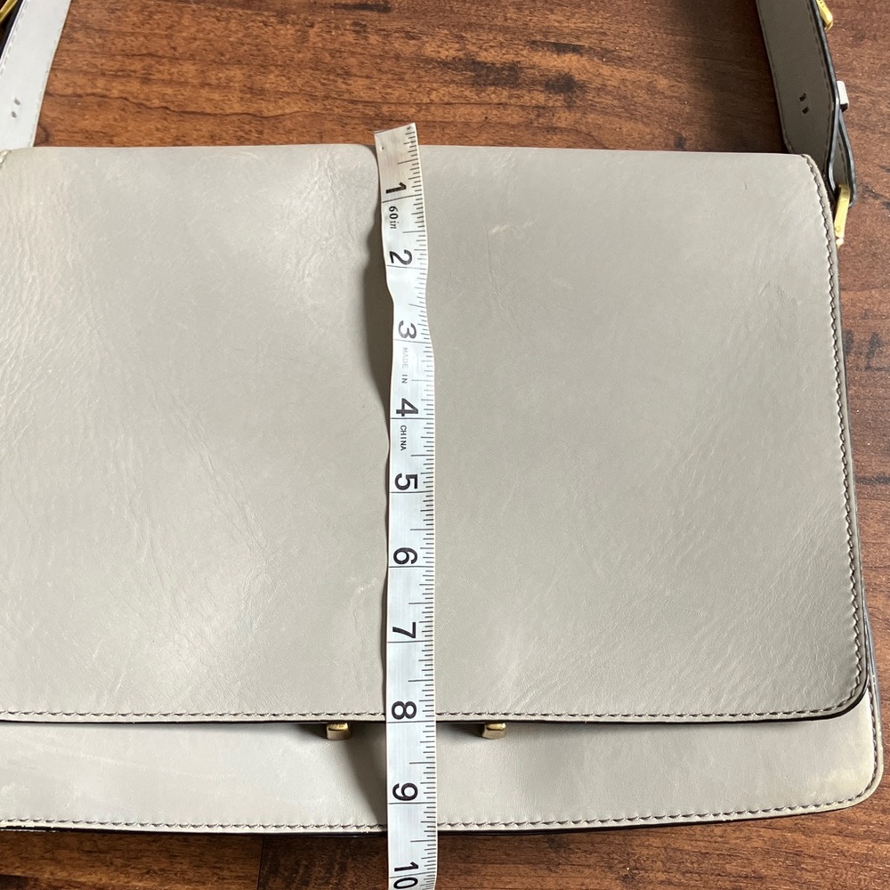 Fossil Finley Gray Leather Shoulder Bag - Picture 16 of 16